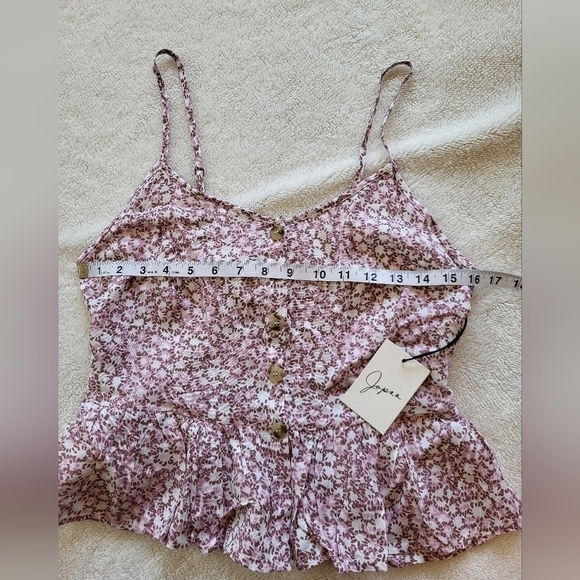 Japna Pink Camisol Type Top with Adjustable Straps Women's Size Medium - Picture 3 of 7